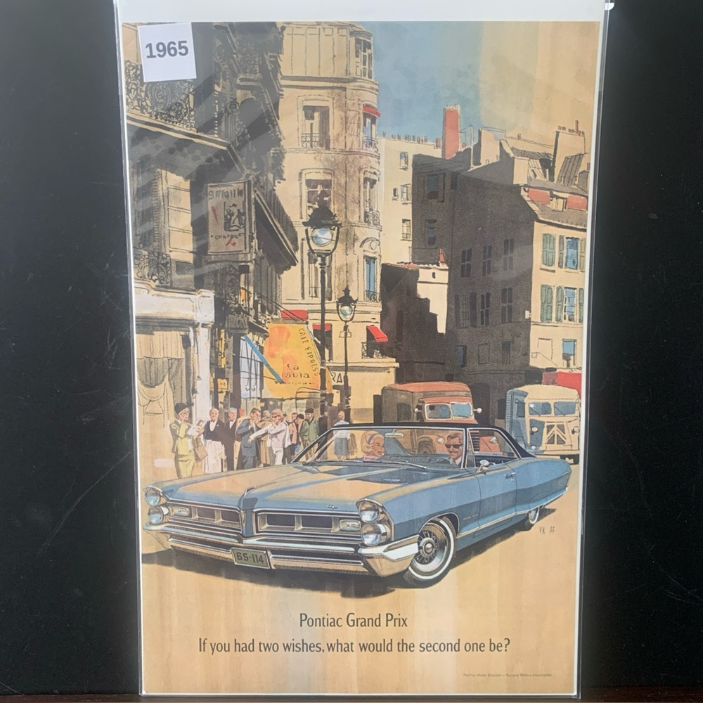 Vintage 1965 Pontiac Grand Prix If You Had Two Wishes Ad Advertisement